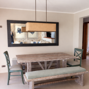Mesa comedor Alba rústica y cruceta