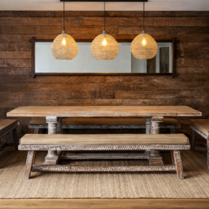 Mesa comedor Alba rústica y torno